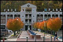 Parking structure and fall colors. Hot Springs, Arkansas, USA ( color)