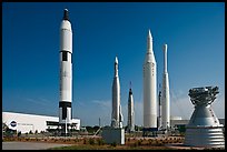 Saturn Rockets, John F. Kennedy Space Center. Cape Canaveral, Florida, USA (color)
