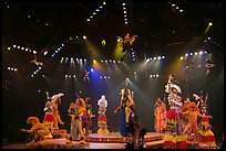 Colorful cast of characters, Circus show, Walt Disney World. Orlando, Florida, USA (color)