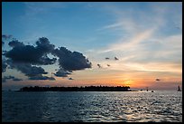 Sunset Island at sunset. Key West, Florida, USA ( color)
