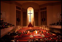 Gospel mass in Mississipi Boulevard Christian Church. Memphis, Tennessee, USA (color)