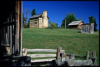 Cabins, Booker T. Washington National Monument. Virginia, USA (color)