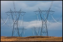 High voltage power lines. Arizona, USA ( color)
