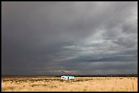 Trailer and storm sky. Arizona, USA ( color)