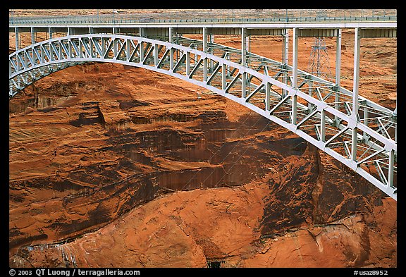 Bridge near the Glen Canyon Dam, Glen Canyon National Recreation Area, Arizona. USA