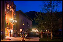 Sheridan opera house entrance by night. Telluride, Colorado, USA