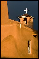 San Francisco de Asisis church under stormy sky. Taos, New Mexico, USA ( color)