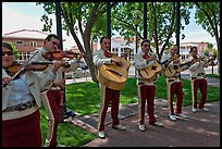 Mariachi band on old town plazza. Albuquerque, New Mexico, USA ( color)