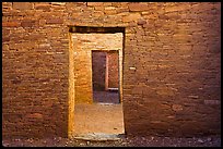 Aligned doorways. Chaco Culture National Historic Park, New Mexico, USA ( color)