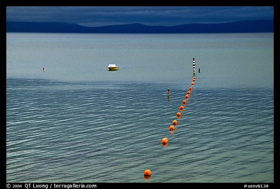 Buoy line, South Lake Tahoe, California. USA
