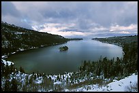 Emerald Bay in winter, Lake Tahoe, California. USA (color)