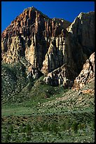 Tall cliffs. Red Rock Canyon, Nevada, USA (color)