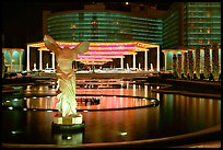 Caesar's Palace casino by night. Las Vegas, Nevada, USA (color)