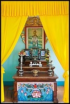 Altar, Saigon Caodai temple, district 5. Ho Chi Minh City, Vietnam (color)