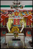 Secondary altar, Saigon Caodai temple, district 5. Ho Chi Minh City, Vietnam (color)