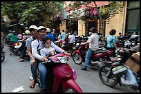 Busy street, old quarter. Hanoi, Vietnam (color)
