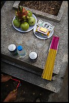 Traditional offering to the deceased. Ben Tre, Vietnam ( color)