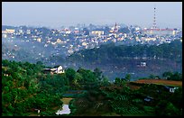 View of the town and hills. Da Lat, Vietnam ( color)