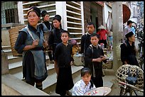 Hmong people at the market. The Hmong constitue the largest hill tribe (ethnic minority). Sapa, Vietnam (color)