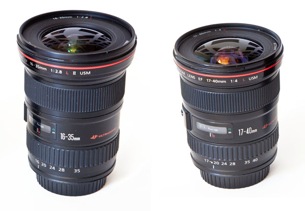 Canon Wide Angle Zooms comparison/review: 16-35/f2.8 L II v. 17-40