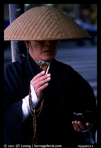 Buddhist monk. Tokyo, Japan (color)