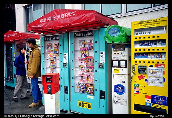 Automatic vending machines dispensing everything, including pornography. Tokyo, Japan