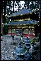 Urns and pavilion. Nikko, Japan