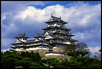 Classic lines of the castle. Himeji, Japan ( color)