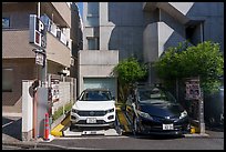 Parking lot for two cars. Tokyo, Japan ( color)