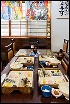 Restaurant with Japanese-style breakfast, Fujisawa. Japan ( color)