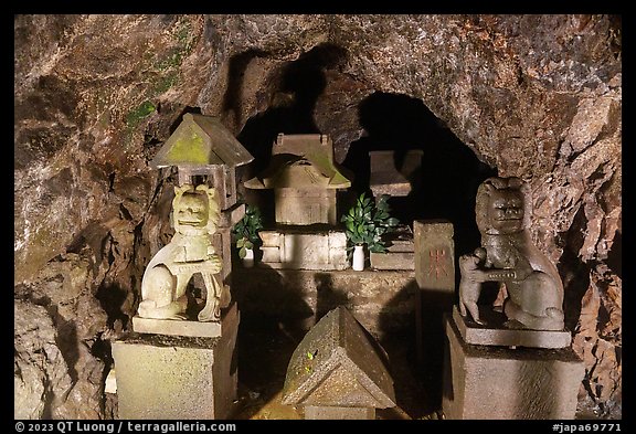 Birthplace of Enoshima Shrine, Enoshima Iwaya Caves. Enoshima Island, Japan (color)