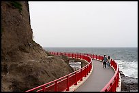 Walkway to Enoshima Iwaya Caves. Enoshima Island, Japan ( color)