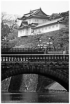 Imperial Palace. Tokyo, Japan ( black and white)