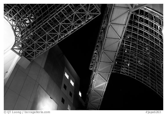Structures in the train station. Kyoto, Japan