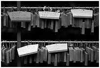Prayer tablets. Nikko, Japan ( black and white)