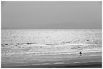 Surfer, Katase Nishihama beach. Fujisawa, Japan ( black and white)