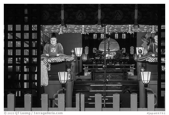 Nakatsumiya Shrine. Enoshima Island, Japan (black and white)