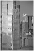 High-rise buildings. Calgary, Alberta, Canada (black and white)