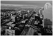 Wintry view from Calgary Tower. Calgary, Alberta, Canada ( black and white)