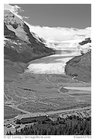 Icefields Center and Athabasca Glacier. Jasper National Park, Canadian Rockies, Alberta, Canada