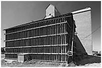 Grain elevator building. Alberta, Canada (black and white)
