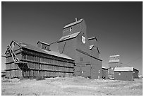 Agricultural buildings. Alberta, Canada ( black and white)