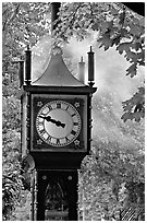 Steam clock. Vancouver, British Columbia, Canada (black and white)