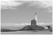 Fisgard Lighthouse. Victoria, British Columbia, Canada ( black and white)