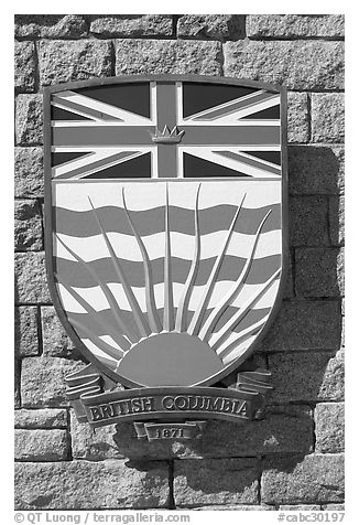 Shield of British Columbia Province. Victoria, British Columbia, Canada