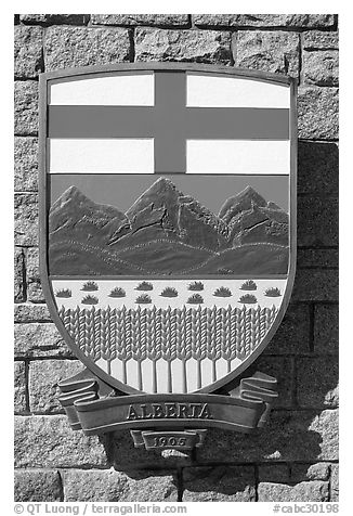 Shield of Alberta Province. Victoria, British Columbia, Canada