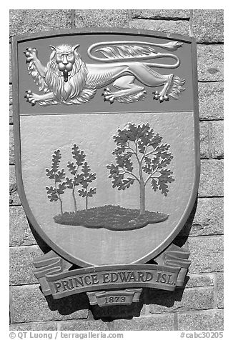 Shield of Prince Edward Island Province. Victoria, British Columbia, Canada