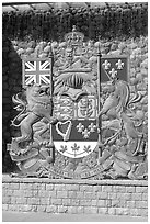 Shield of Canada. Victoria, British Columbia, Canada ( black and white)