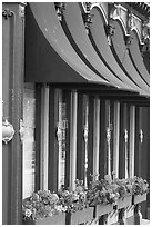 Pub facade detail. Victoria, British Columbia, Canada (black and white)