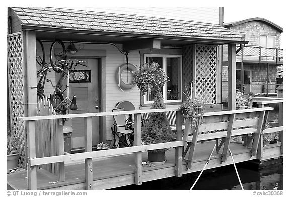 Houseboat porch. Victoria, British Columbia, Canada